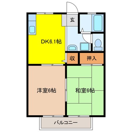 パナハイツ金森の物件間取画像